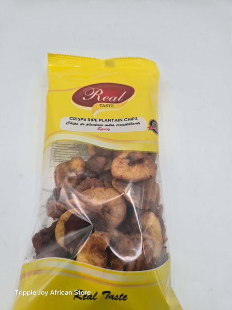 Real plantain chips 125g. Crunchy African snacks 