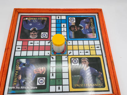 Ludo board game with 2 dices and seeds