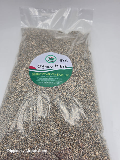 Premium Organic Whole Millet Grains- African Pearl Millet Seeds for Traditional Cooking & Porridge 5lb