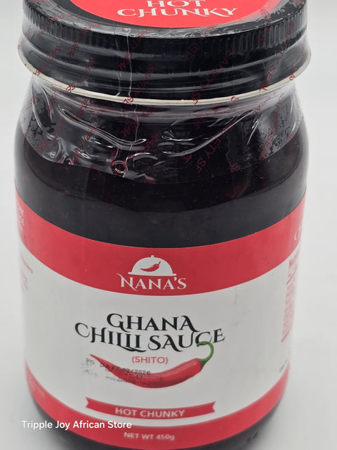 Shitto Sauce African Chilli Sauce Experience the bold and flavorful taste of Shitto Sauce, an authentic African chili sauce. Made with a unique blend of spices and chilies, this sauce adds an irresistible kick to any dish. Enjoy the rich and complex flavors that Shitto Sauce brings to your meals.