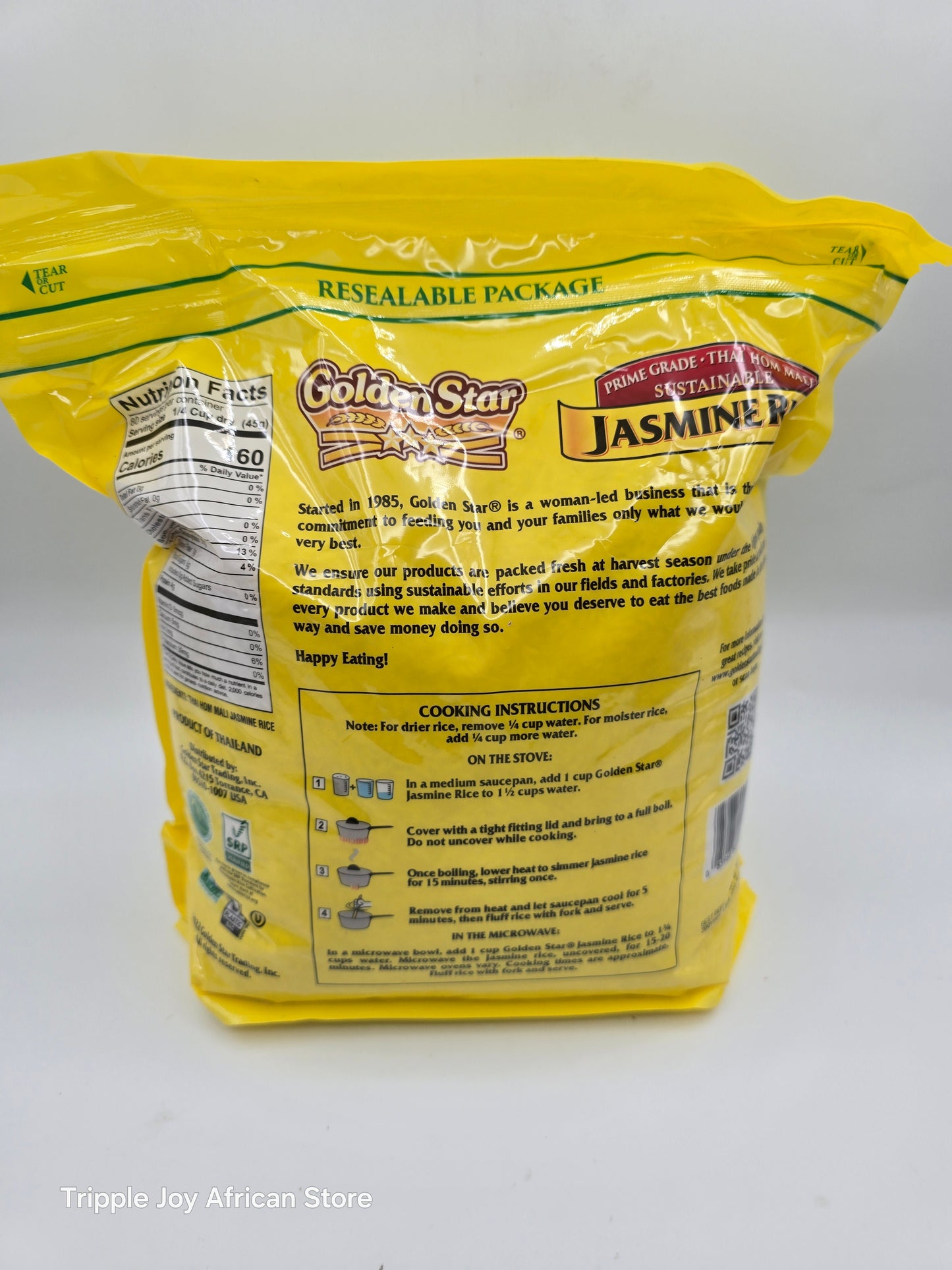 Golden star Jasmine rice 8lb