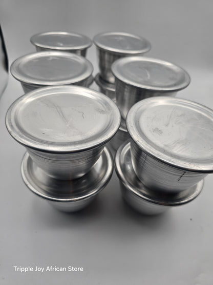 Stainless steel Moimoi Bowl 12pcs with lids