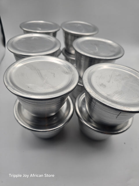 Stainless steel Moimoi Bowl 12pcs with lids