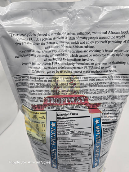 Tropiway instant plantain fufu 10lb